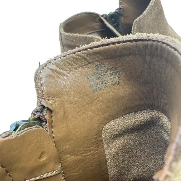 Gianni Bini A-lister Tan Suede Leather Double Zip Closure Block Heel Booties - Picture 9 of 10